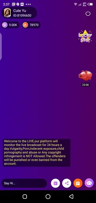 Screenshot of Honey Live Apk Download