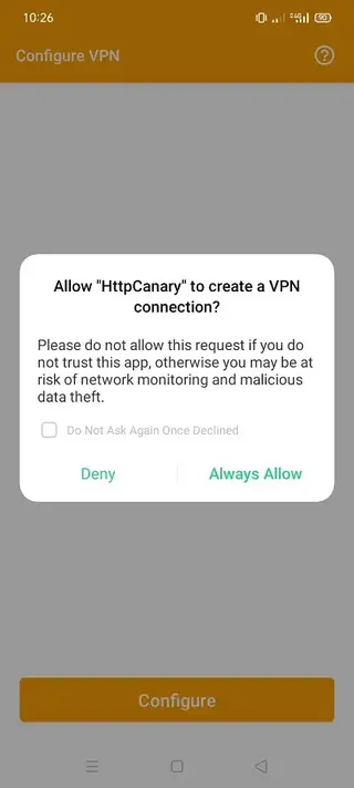 Screenshot of HttpCanary App
