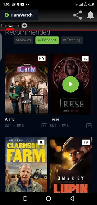 Screenshot of HuraWatch App