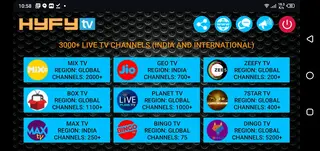Screenshot of HyFy TV Android