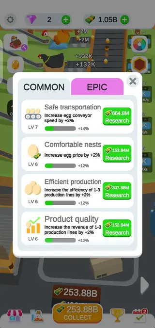 Screenshot of Idle Egg Factory Android