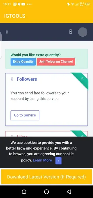 Screenshot of IGTools Apk Free Followers
