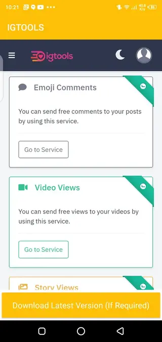 Screenshot of IGTools Download