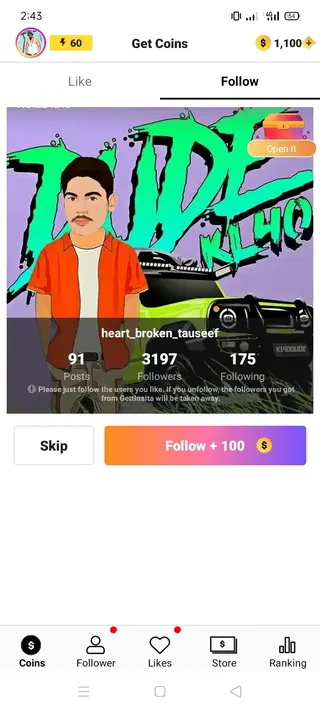Screenshot of Ins Followers Instagram