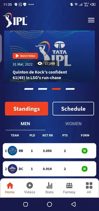 Screenshot of Free IPL Live Apk