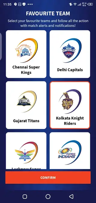 Screenshot of IPL Live Android