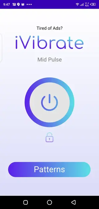 Screenshot of iVibrate App