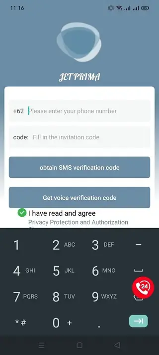 Screenhot of JET PRIMA Loaning Android