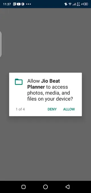 Screenhot of Jio Beat Planner App