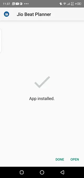 Screenhot of Jio Beat Planner Android