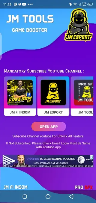 Screenshot of JM Tools App