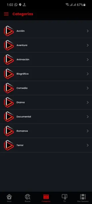 Screenshot of JMX TV App