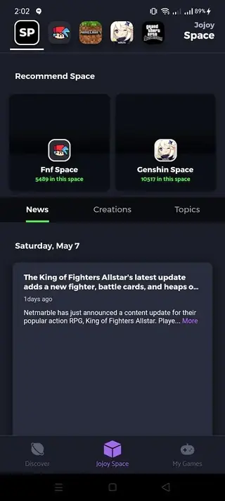 Screenshot of Jojoy App