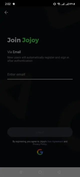 Screenshot of Jojoy