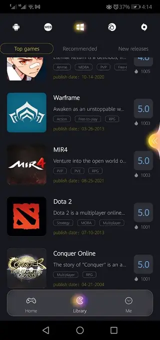 Screenhot of Joyark Cloud Gaming Android