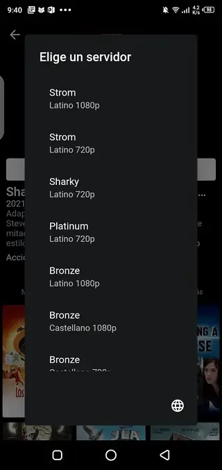 Screenshot of King Hub Android