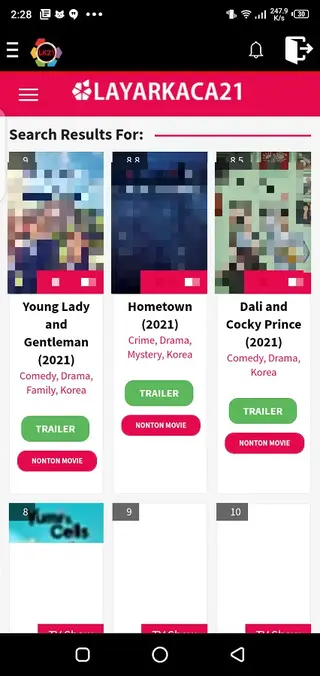 Screenshot of Layar Kaca 21 Download