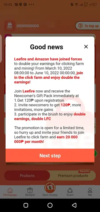 Screenshot of Leefire Android