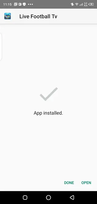 Screenshot of Live Football Tv App