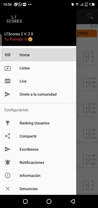 Screenshots of LTScores Apk