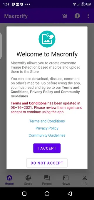 Screenshot of Macrorify Apk