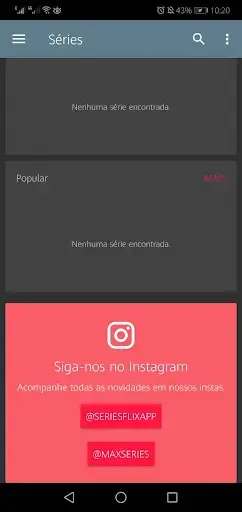 Screenshot of Max Series App