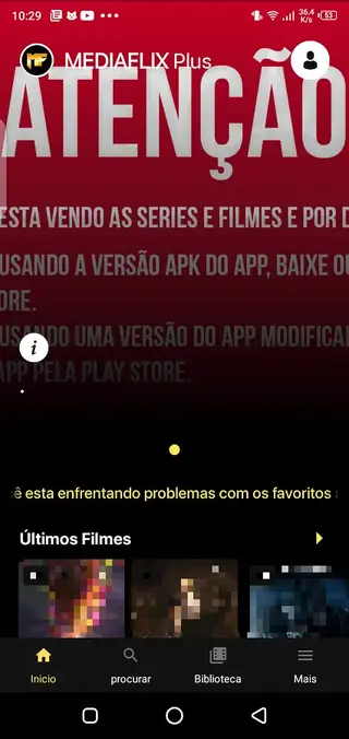 Screenshot of MediaFlix Plus App