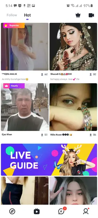 Screenshot of Mika Live Chat App