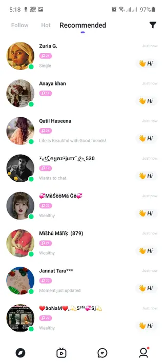 Screenshot of Mika Live Chat