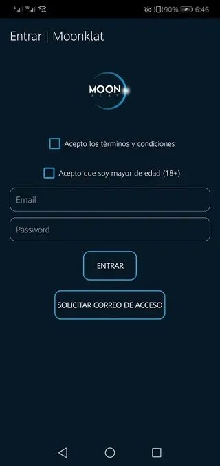 Screenshot of Moonklat App