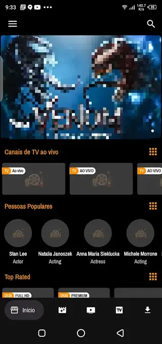 Screenshot of Movcine App