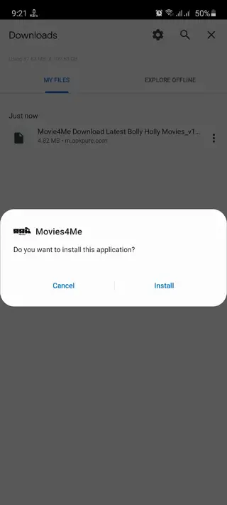 Screenshot of Movie4me Apk
