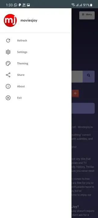 Screenshot of Moviesjoy App Apk