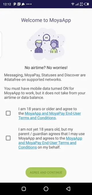 Screenshot of Moya App Sassa