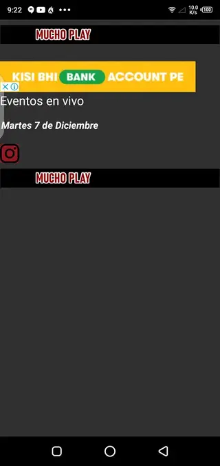 Screenhot of Mucho Play IPTV App
