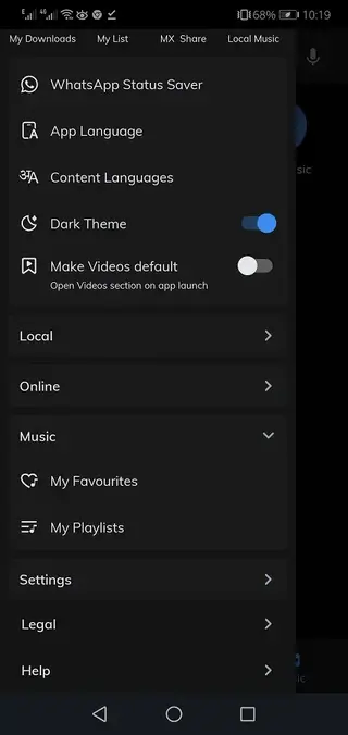 Screenshot of MX Player Gold Apk