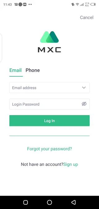 Screenshot of Mxc Exchange Apk