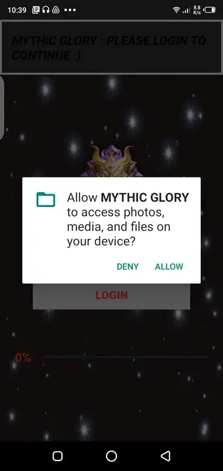 Screeenshot of Mythic Glory ML