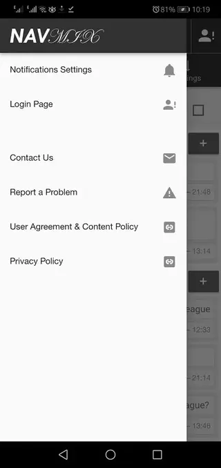 Screenhot of Screenshot of Navmix App