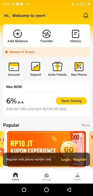 Screenshot of Neo+ Android