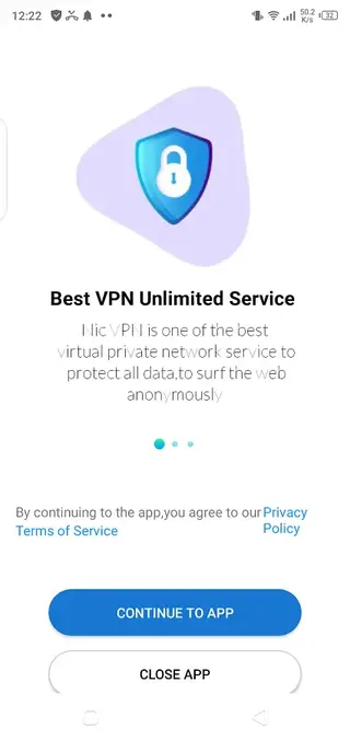 Screenshot of NIC VPN Beta Download