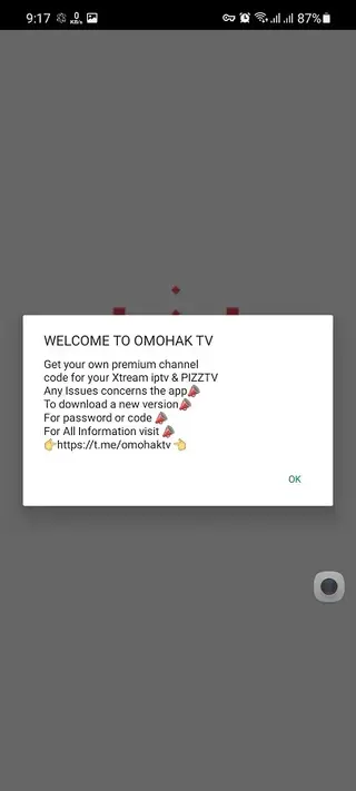 Screenshot of Omohak Tv Apk IPTV App