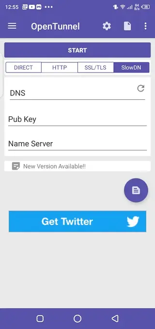 Screenshot of Open Tunnel App