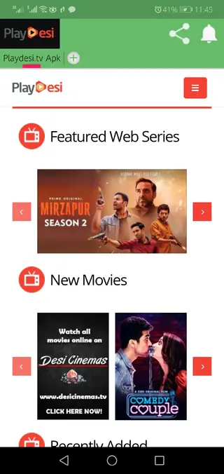 Screenshot of Playdesi.tv Apk