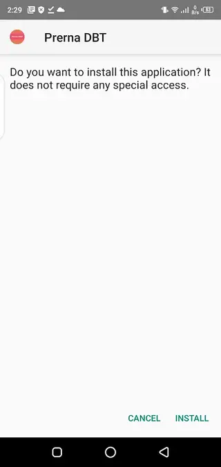 Screenshot of Prerna DBT Android