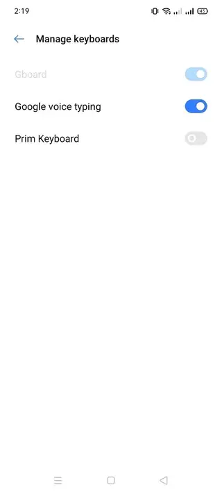 Screenshot of Prim Keyboard Android