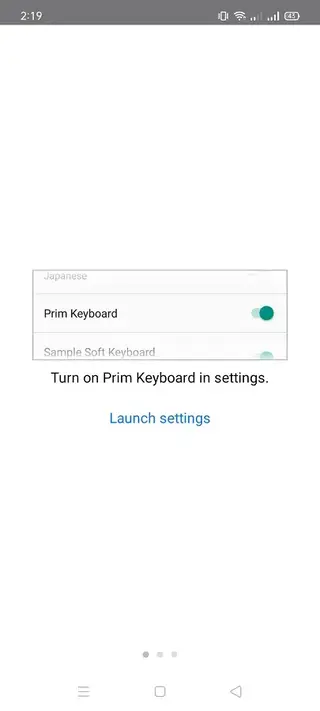 Screenshot of Prim Keyboard