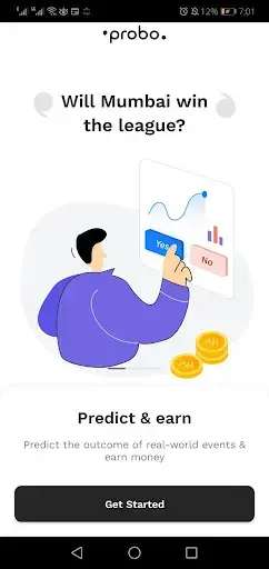 Screenshot of Probo App