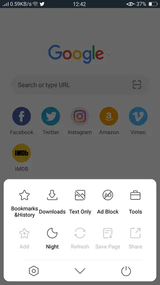 Screenshot of Pure Browser Pro Apk