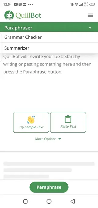 Screenshot of Quillbot Download